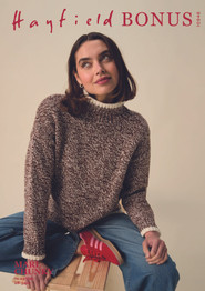Mingle High Neck Sweater in Hayfield Bonus Marl Chunky (10948) - PDF