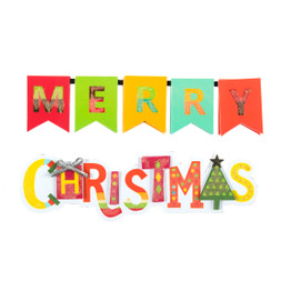 Christmas Craft Embellishments (2pcs) - Merry Christmas