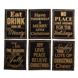 Christmas Craft Embellishments (6pcs) - Christmas Stamps