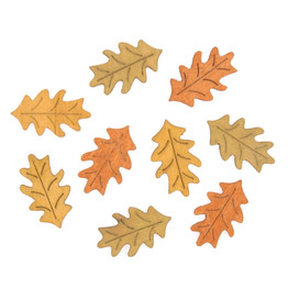 Christmas Craft Embellishments (9pcs) - Wood Leaves