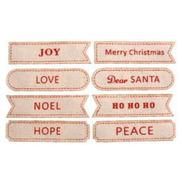 Christmas Craft Embellishments (8pcs) - Canvas Merry Christmas