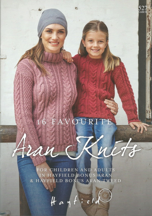 Hayfield 16 Favourite Aran Knits Book for Children & Adults in Hayfield Bonus Aran (527) yarn