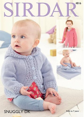 Baby Girl's & Girl's Jacket & Blanket in Sirdar Snuggly DK (4816) Baby Girl's & Girl's Jacket & Blanket in Sirdar Snuggly DK (4816)