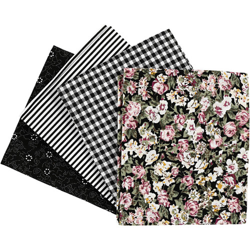 Fat Quarter Bundle (4pcs) - Black Fat Quarter Bundle (4pcs) - Black