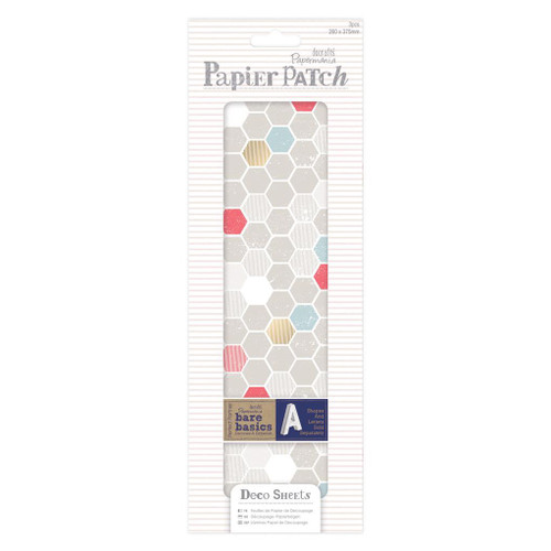 Decoupage Paper (3pcs) - Geometric Neon Hexagons Decoupage Paper (3pcs) - Geometric Neon Hexagons