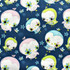 Baby Birds On Dark Blue - 100% Cotton