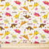 Cotton Poplin Print - Dinosaurs on Beige - Per ½ Metre