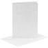 A6 Blank Cards & Envelopes (4pcs) - Glitter Silver