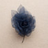 Flower: Open Organza Rose - Navy