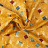 Wooden Spools on Orange - 100% Cotton