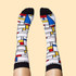 Quirky Art Socks - Feet Mondrian