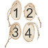 Wooden Advent Discs w/Numbers (4pcs)