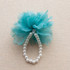 Corsage: Organza Pom Pom - Turquoise