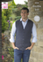 Men's Textured Waistcoat & Sweater in King Cole DK (5366)