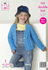 Girls Raglan Cable Cardigans in King Cole Big Value DK (5262)