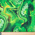 Fusion: Green Marbled Paint - 100% Cotton