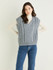 Cable Panel V-Neck Vest in Hayfield Bonus Aran w/Wool (10320)