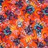 Orange Floral Viscose Jersey - Per ½ Metre