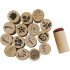 Wooden Base Stamp Set - Flower & Leaf (15pcs)