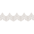 White Scalloped Lace Guipure Trim (60mm) - Per Metre