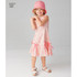 Child's & Girl's Dress w/Bodice Variations & Hat in Simplicity Kids (1456)