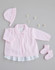 Matinee Jacket, Bonnet, Booties in Sirdar Snuggly 4 Ply (5471) - PDF