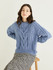 Round Neck Cable Sweater in Hayfield Bonus Aran w/Wool (10321) - PDF
