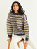 Striped Crew Neck Sweater in Hayfield Bonus Chunky Tweed (10343) - PDF