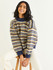 Striped Crew Neck Sweater in Hayfield Bonus Chunky Tweed (10343) - PDF