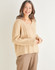 Women's V-Neck Stripe Detailed Sweater in Sirdar Saltaire Aran (10173) - PDF