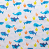 Cotton Poplin Print - Sharks & Whales on White - Per ½ Metre