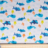 Cotton Poplin Print - Sharks & Whales on White - Per ½ Metre