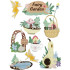 3D Sticker Sheet (9pcs) - Fairy Garden