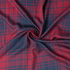 100% Viscose Burgundy Tartan - Per ½ Metre