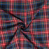 Stretch Cotton Tartan - Navy/Red - Per ½ Metre