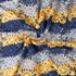 Navy, Silver & Gold Floral Tri-Colour Guipure Lace - Per ¼ Metre