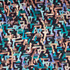 100% Lightweight Viscose: Geo Triangles Teal - Per ¼ Metre