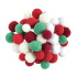 Assorted Pom Poms (100pcs) - Christmas