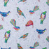 Splash of Colour Birds - 100% Cotton