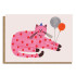 Greeting Card - Pink Cat