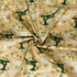 White & Green Reindeers on Gold - 100% Cotton