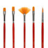 Icon Mixed Taklon Brushes (5pk) - Long Handle