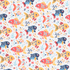 Cotton Poplin Print - Multi Fish on White - Per ½ Metre