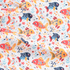 Cotton Poplin Print - Multi Fish on White - Per ½ Metre
