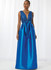 Deep V-Neckline Ballgown w/Bow Detail in Simplicity Misses' (S3066)