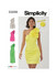One Shoulder Dress w/Detachable Flower in Simplicity Misses' (S3099)