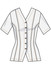 V-Neck Denim Shirts w/Sleeve Variations in Simplicity (S3102)