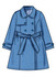 Double-Breasted Trench Coat w/Tie Belt in Simplicity Kids (S3114)