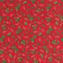 Poinsettia Greeting: Red Holly - 100% Cotton