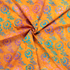50's Cotton Batik: Multi Flowers on Tangerine - Per ½ Metre